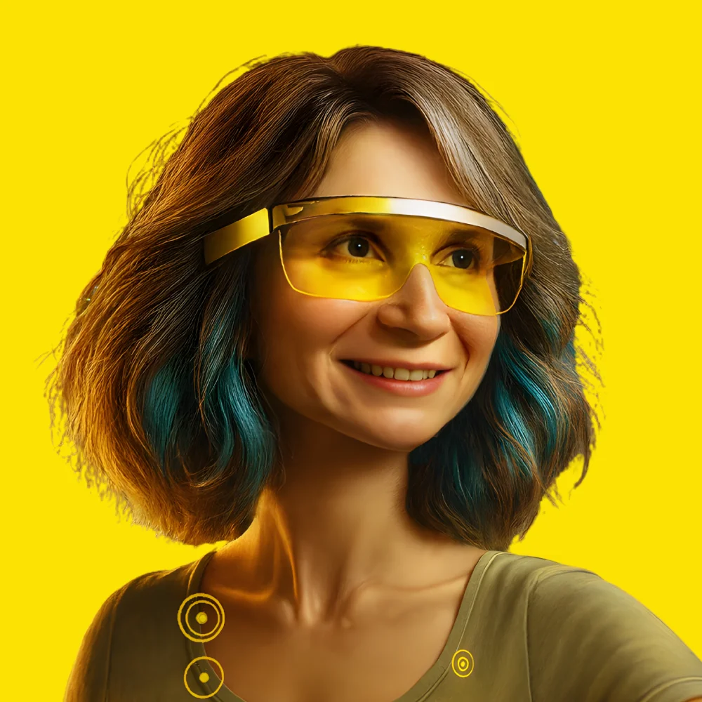 Sandrine Delage en lunettes jaunes Adelia métiers de rêve du numérique